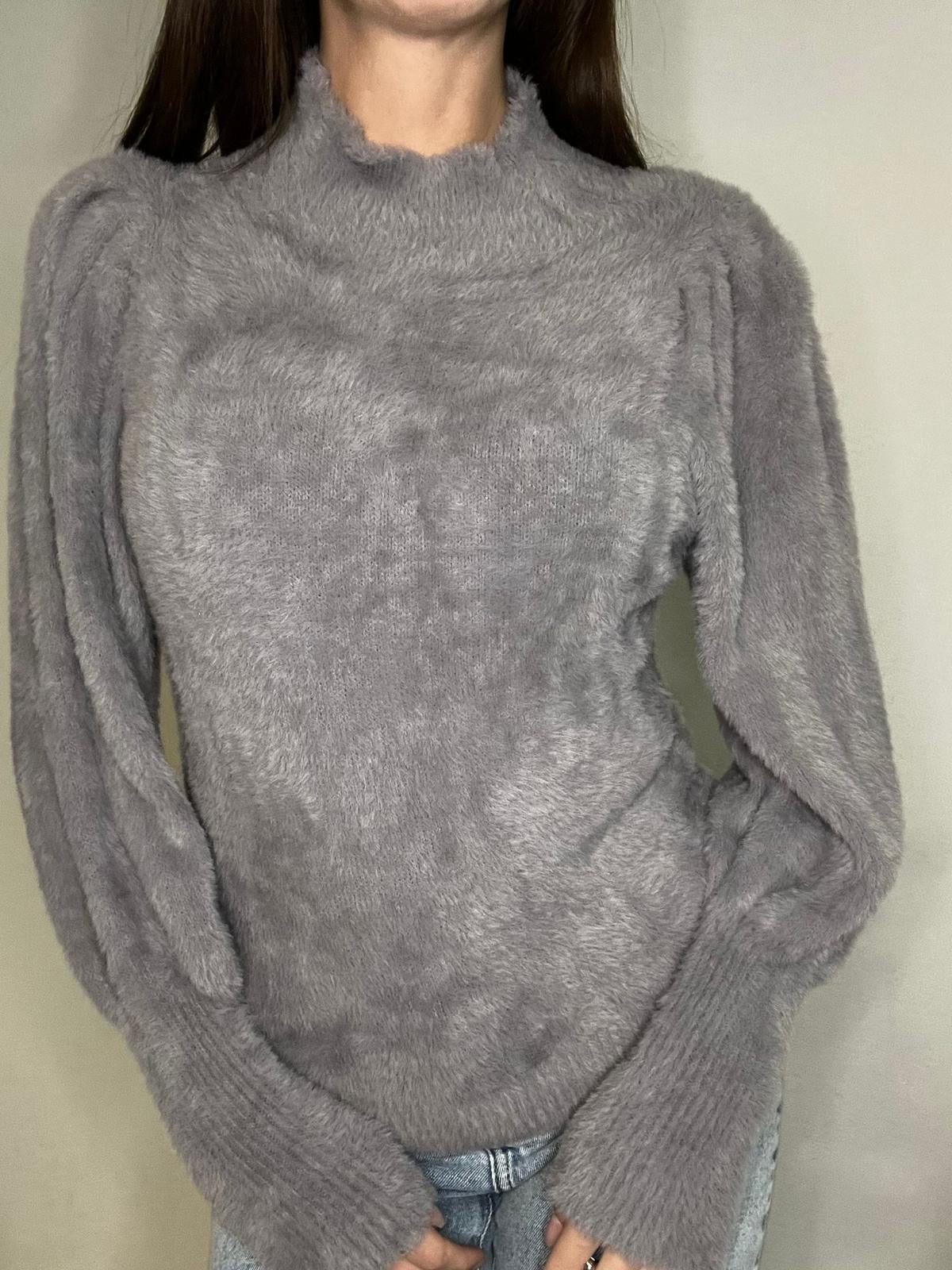 Pull en maille duveteuse