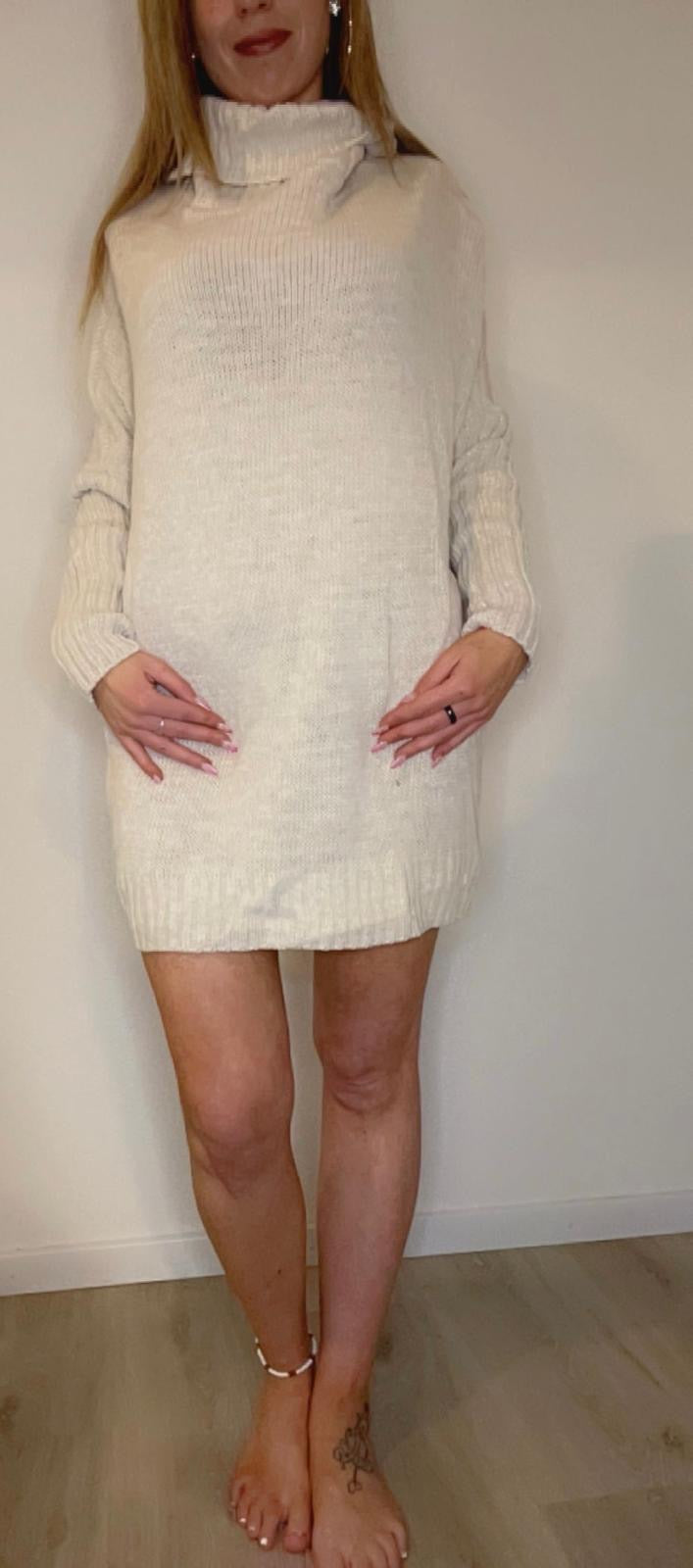 Robe courte en laine mélanger