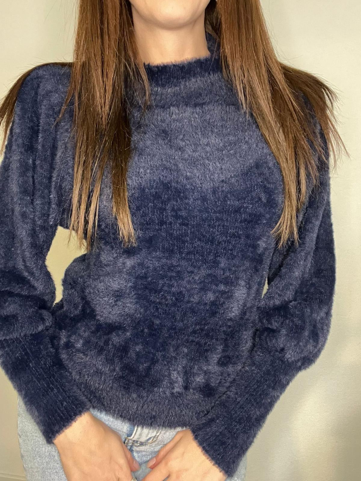 Pull en maille duveteuse