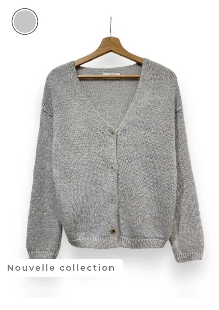 GILET À BOUTONS EN MOHAIR ARIANNE