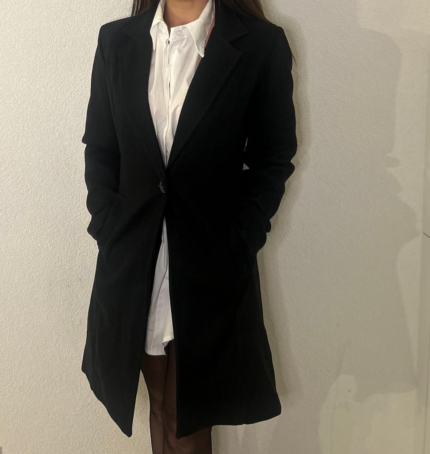 Manteau à bouton unique
