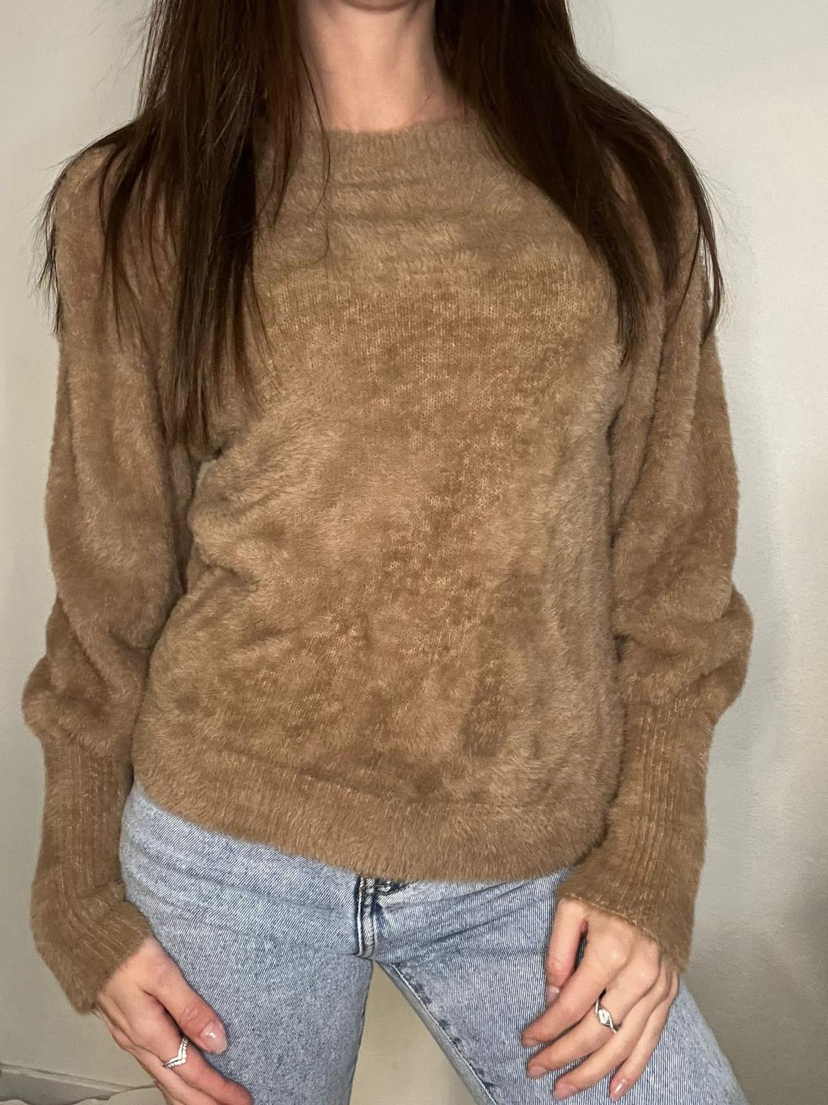Pull en maille duveteuse